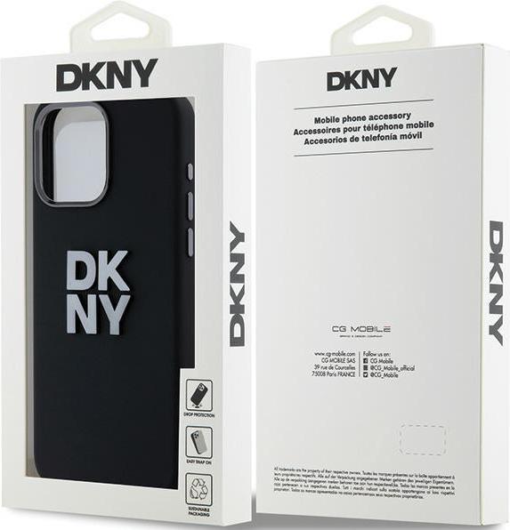 Actual product image DKNY DKHCP15LSMCBSK iPhone 15 Pro 6.1" czarny/black hardcase Liquid Silicone Metal Logo (Apple iPhone 15 Pro)