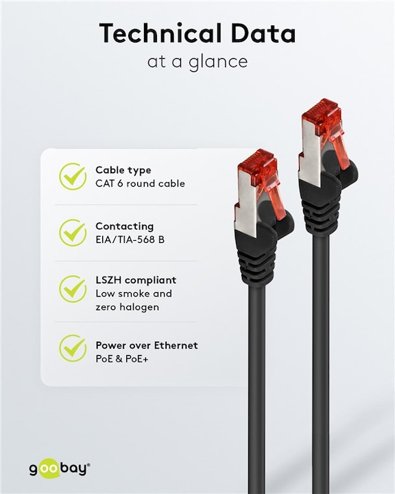 Image du produit Goobay Câble de réseau (S/FTP, CAT6, 30 m)