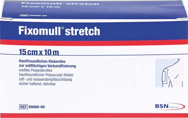 Actual product image Kohlpharma Fixomull Stretch 10 m x 15 cm Adhesive fleece for full-surface dressing fixation Reimport