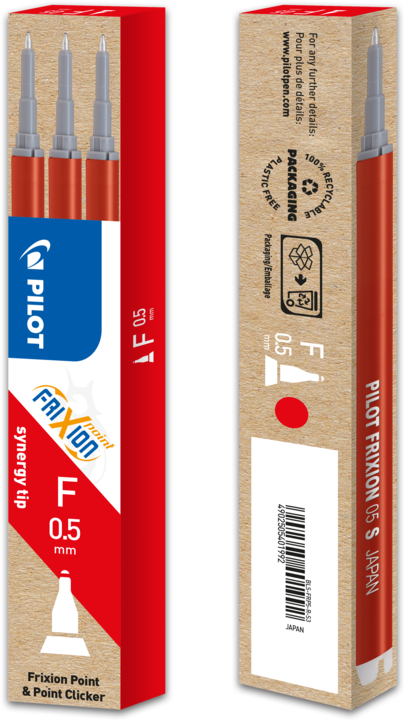Produktbild Pilot FriXion Refill Point Set Set à 3 (Ersatzmine, Rot, 0.25 mm)