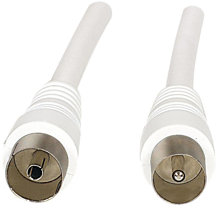 Image du produit Goobay câble de raccordement d'antenne, 100% blindé, ferrite, blanc, 10 m (80 dB, Câble d'antenne)