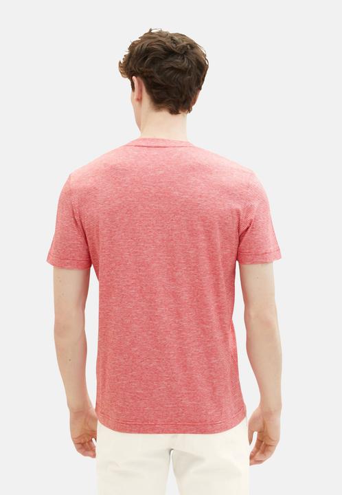 Image du produit Tom Tailor T-Shirt Gestreiftes Kurzarmshirt mit Rundhalsausschnitt und Foto-Print (XXL)