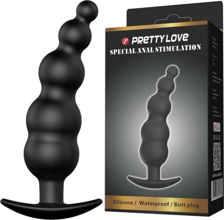 Produktbild Pretty Love Anal Bubble Plug Schwarz Silikon