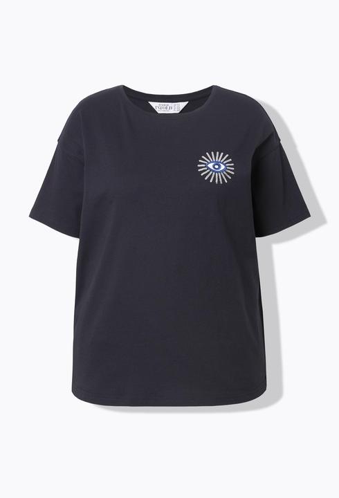 Actual product image Studio Untold Oversized Sequined Eye Embroidery Tee (54)