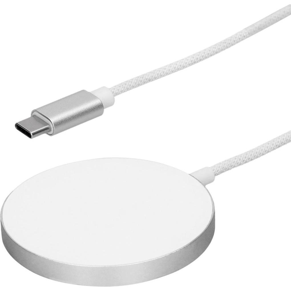 Mobiparts Wireless Charge Pad Aluminum 25W White (25 W), Caricabatteria senza fili, Bianco