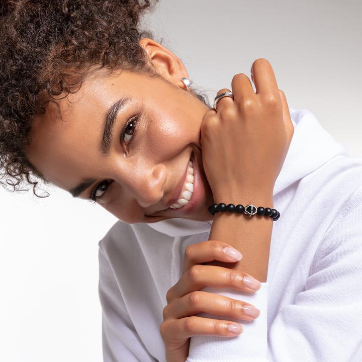 Immagine prodotto Thomas Sabo Bracciale croce nera (19.50 cm, Argento 925)