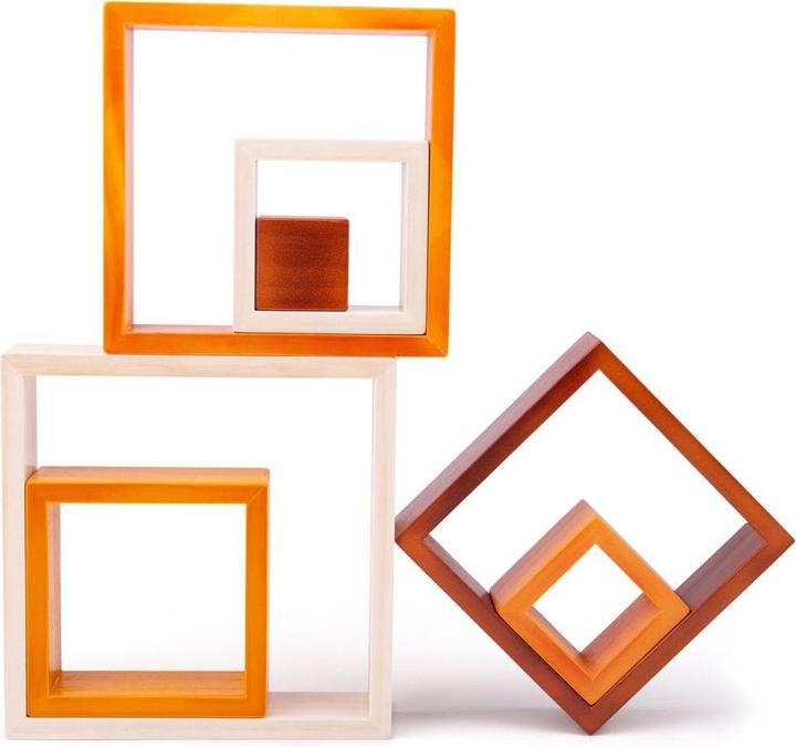 Actual product image Bigjigs Houten Four Edge Stapelspeelgoed
