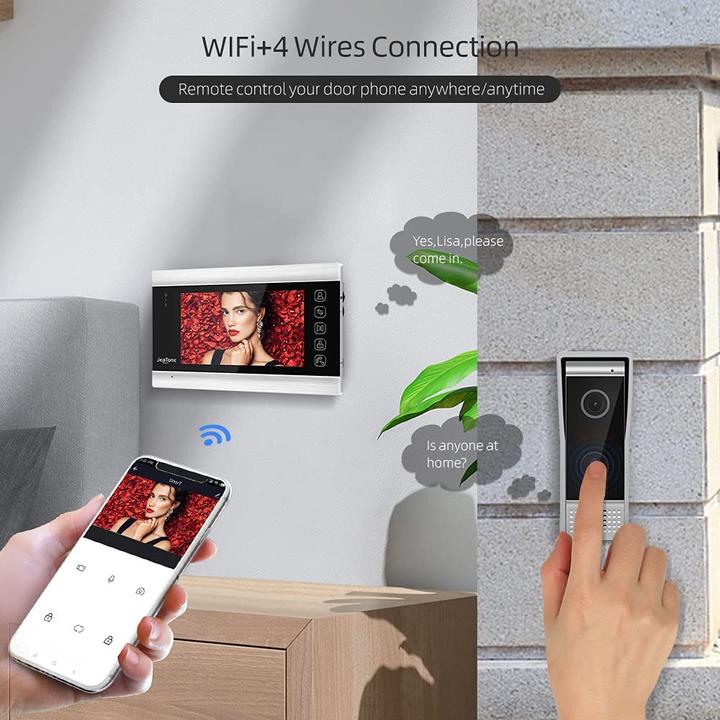 Actual product image JeaTone WiFi video door intercom system