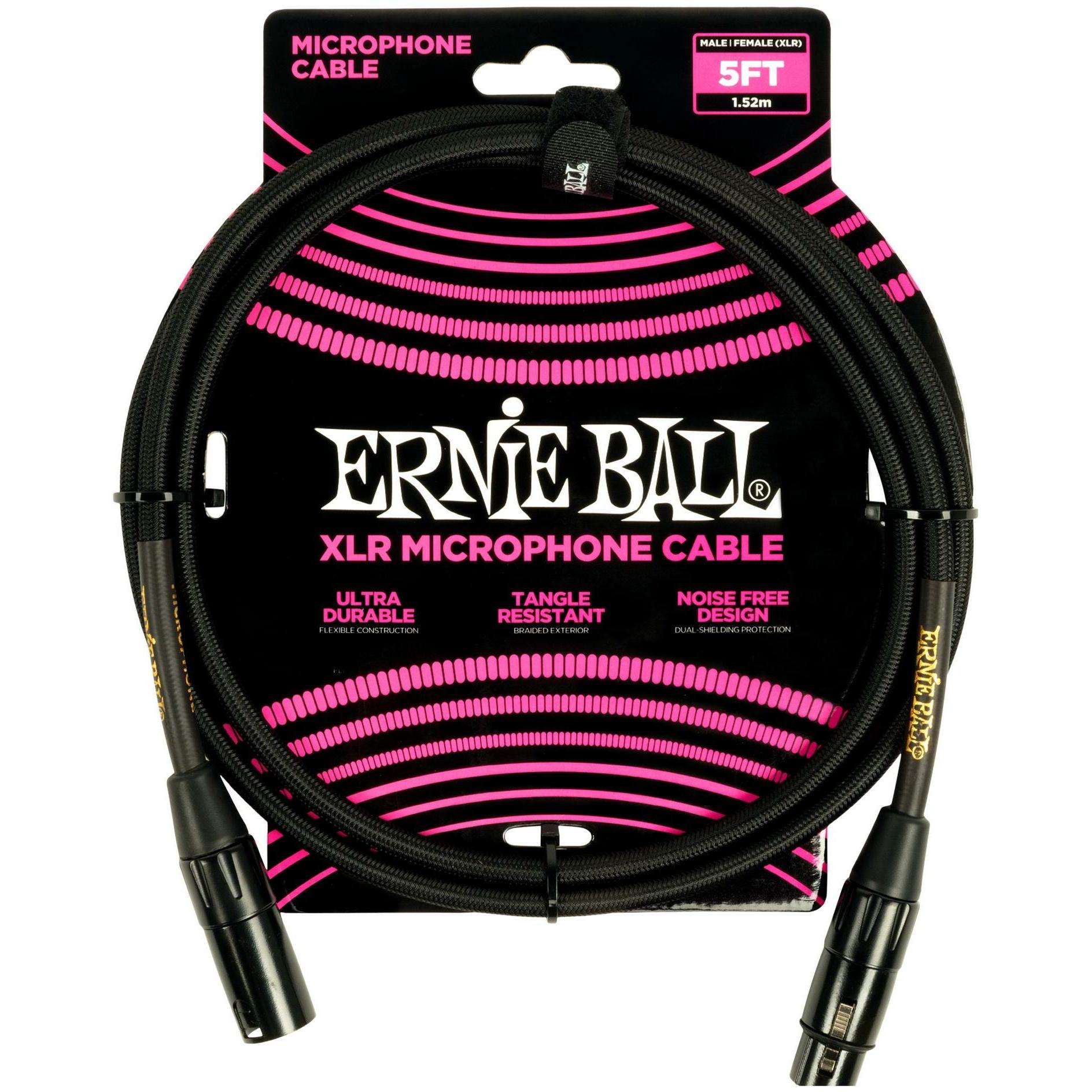Thumbnail - Ernie Ball XLR-Kabel XLRm-XLRm 1.52 m, Schwarz, Länge: 1.52 m (1.52 m, XLR), Audio Kabel
