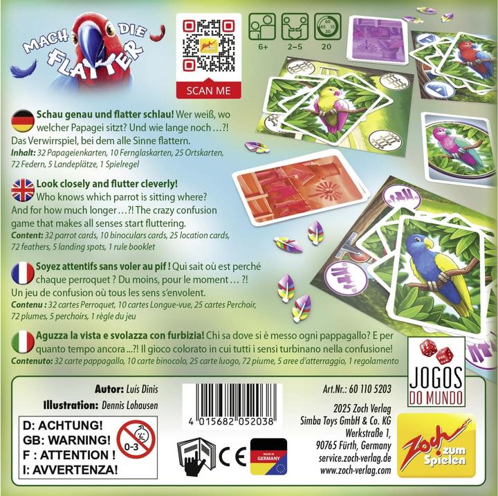 Produktbild Zoch Mach die Flatter (Deutsch, Französisch, Italienisch, Englisch)