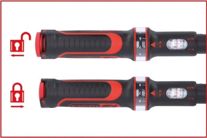 Productafbeelding KS Tools 1/2ERGOTORQUEprecisie momentsleutelset, 20-200Nm, 11 stuks. (1/2", 20 Nm, 200 Nm)