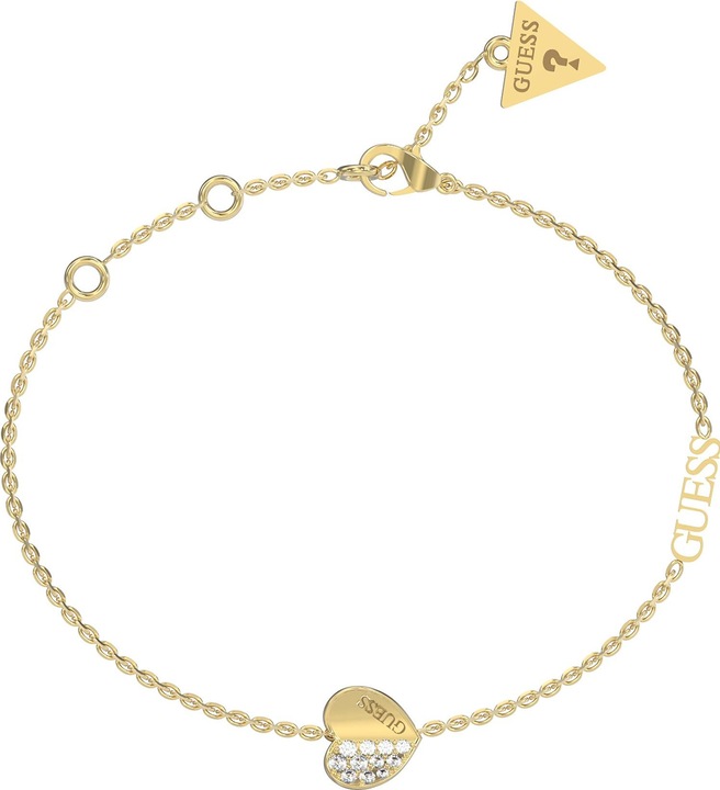 Guess Lovely JUBB03036JWYG gold-plated bracelet - Dimension: S: 14.5 - 18.5 cm (14.60 cm, Edelstahl)