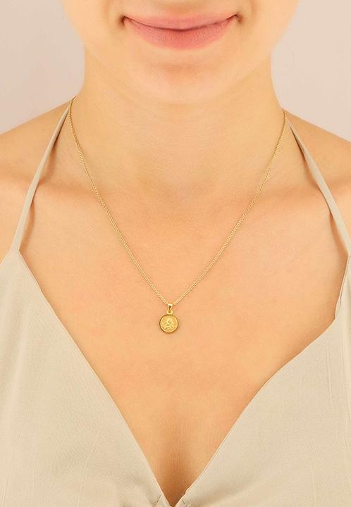 Image du produit Muau Pendant medal angel yellow gold 750, 10mm (Or jaune 750/18K)