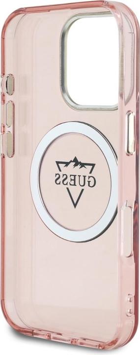 Produktbild Guess Hardcase MagSafe IML Metal Mountain Logo Case for iPhone 16 Pro 6,3" Pink (Apple iPhone 16 Pro)