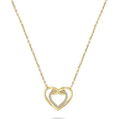 Brilio, Halsschmuck, Silver - Romantic gilded necklace Infinite love NCL31Y