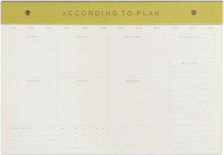 Produktbild Designworks Weekly Notepad - Matcha - According To Plan