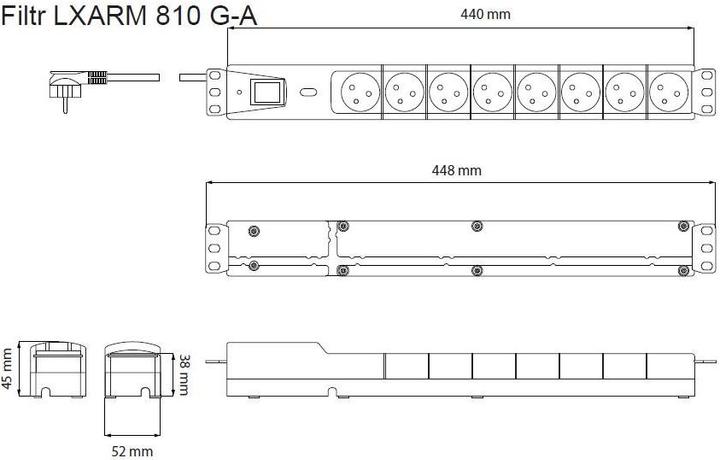 Actual product image Lestar LXARM -A K.:CZ Voltage protection (8x, CEE 7/4, 1.50 m)