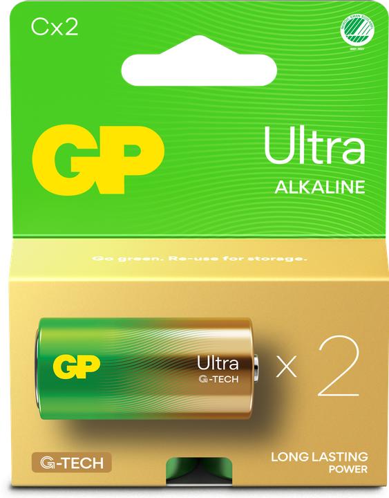 Actual product image GP Batteries GP 14AU-U2 A21 / LR14 / C Ultra Battery (2 pcs., C)