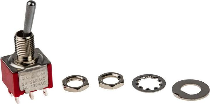 RS PRO Montage sur panneau Interrupteur à bascule 2 pôles marche-neutre-marche 5 A, IP 67, cosse à souder