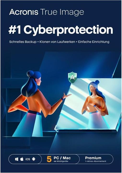 Produktbild Acronis Cyber Protect Home Office Premium ESD, Subscr. 1y, 5 PC (5 User, 12 Monate)