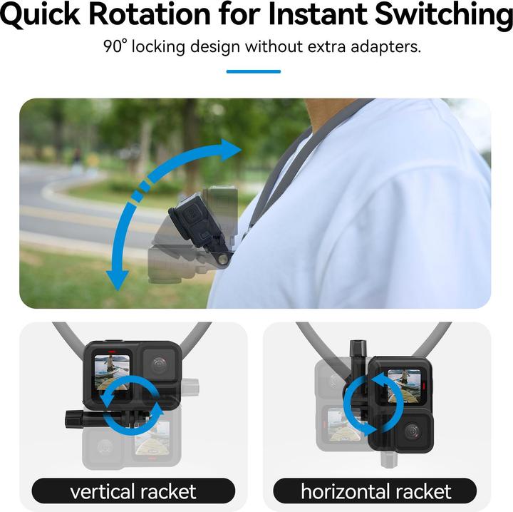 Immagine prodotto Telesin Action Camera Neck Mount SE2.0 (Grey)