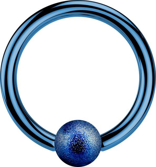 Immagine prodotto Star Piercing Anello di chiusura a microsfera blu scuro maculato (senza ottone, Acciaio chirurgico 316L)