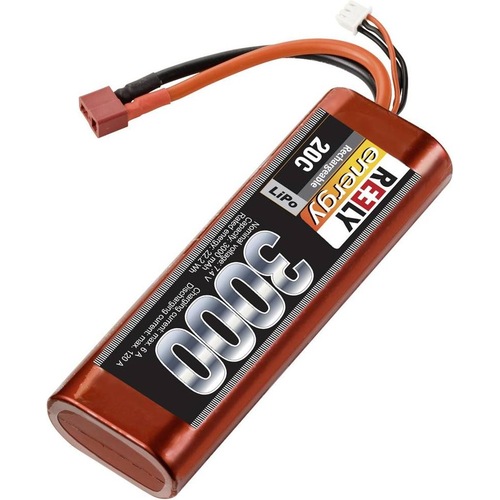 Reely Modellbau-Akkupack (LiPo) 7.4 V 3000 mAh Zellen-Zahl: 2 20 C Stick Hardcas (7.40 V, 3000 mAh)
