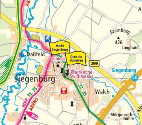 Actual product image Munich - Regensburg - Prague 1 : 50 000. cycle map
