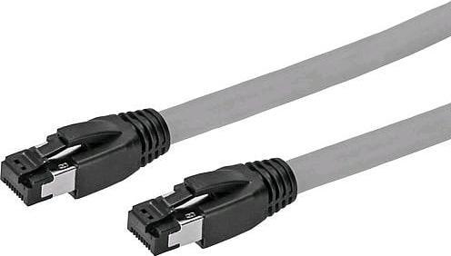 Image du produit EGB Câble patch Cat 8 SFTP PIMF gris 0,25 m (CAT8.1, 0.25 m)