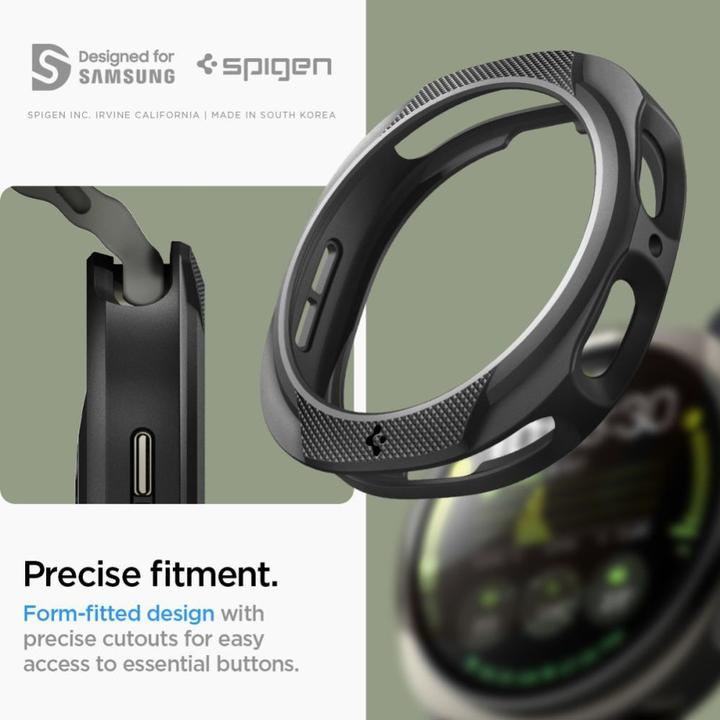 Actual product image Spigen - Liquid Air - Samsung Galaxy Watch8 44mm - Matte Black