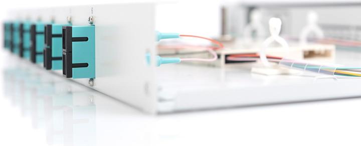 Productafbeelding Digitus Pull-out glasvezel splice box 1U Voorzien van 6x SC duplex incl. M 25 schroef Splice cassette F...