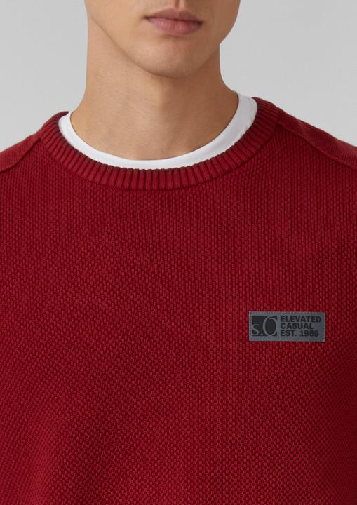 Produktbild s.Oliver Strickpullover Strickpullover aus Baumwolle mit Struktur (XL)