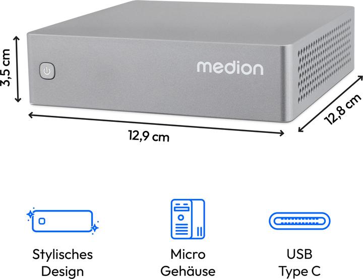 Produktbild Medion S06 (MD35300) (schwarz/silber) (Intel Core i5-1335U, 16 GB, 512 GB, Intel Iris Graphics)