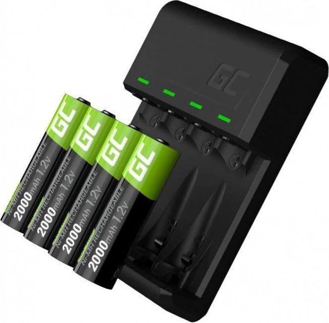 Immagine prodotto GreenCell VitalCharger (GRSETGC01) (4 pz., AA, 2000 mAh, Batteria + Caricabatterie)