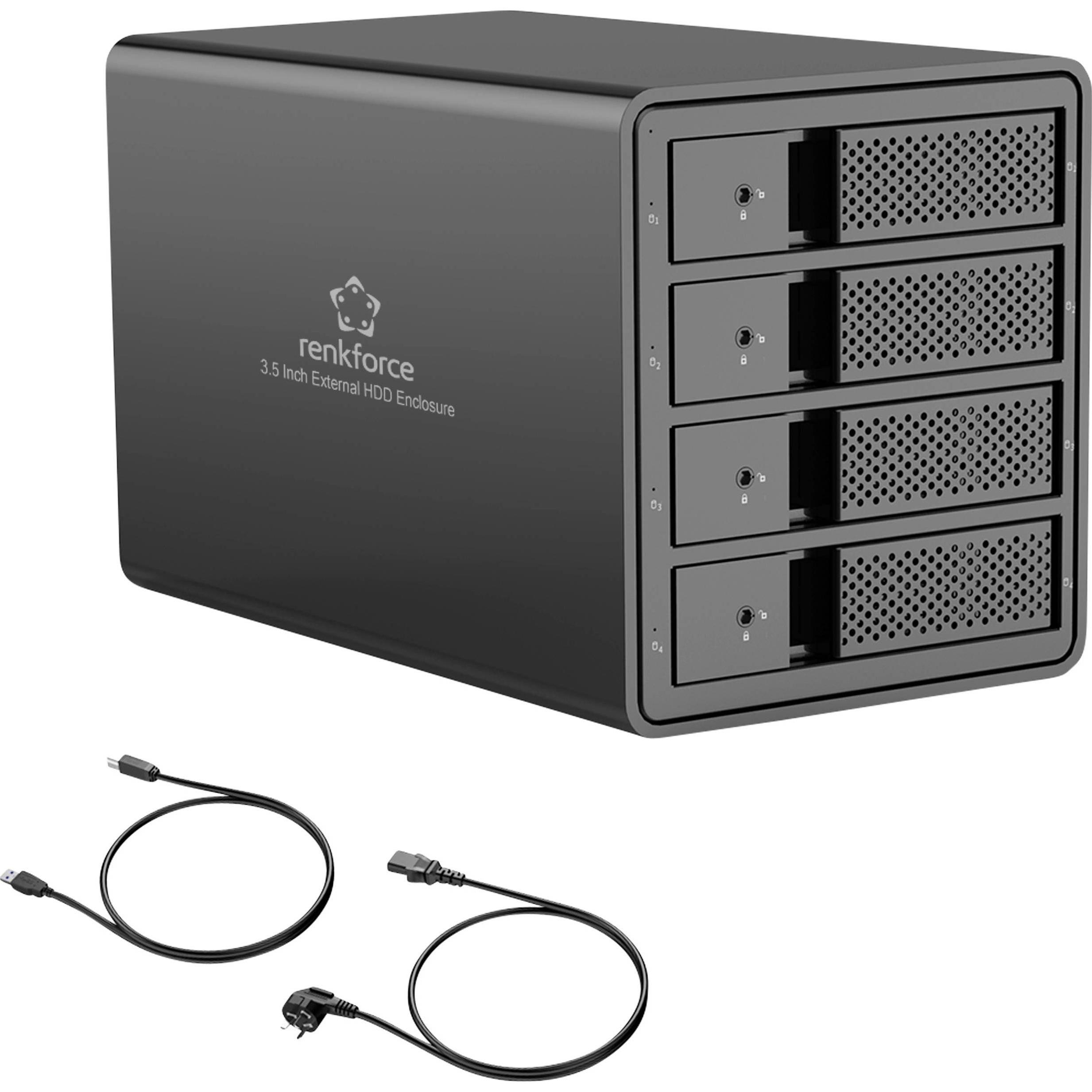 Renkforce Nero Rf-6647598 (3.5"), Case Per Hard Disk,