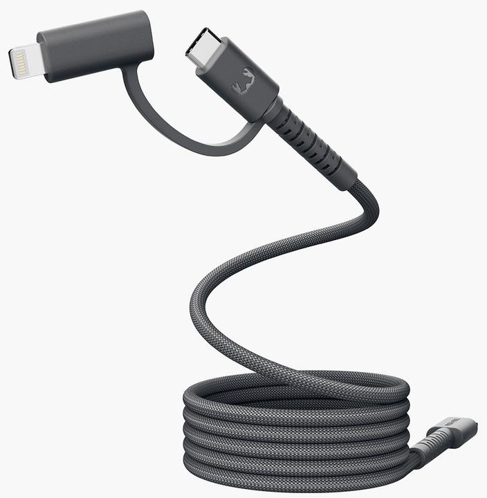 Actual product image Fresh'N Rebel Fresh 'n Rebel USB-C Combo Cable Grey (2 m, 60 W)