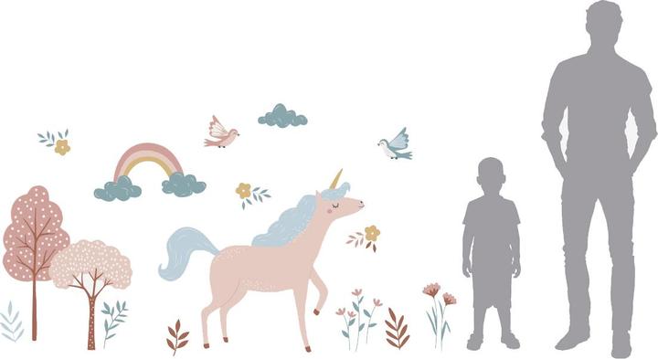Vertbaudet Kinderzimmer XL-Wandsticker Einhorn