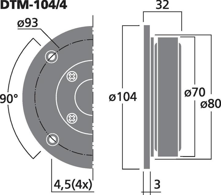 Produktbild Monacor HiFiDomeTweeter (1 Stk.)