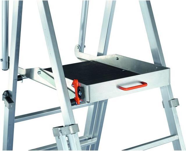 Immagine prodotto kaiserkraft Scala a piattaforma telescopica (Scala a pioli, 190 cm)