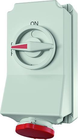 Actual product image Mennekes MEN 5051A CEE socket outlet switchable IP44 400V 16A 5p 6h