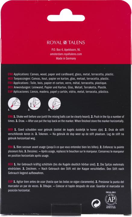 Actual product image Amsterdam Acrylic marker Basic Set 4 pieces (4 x)