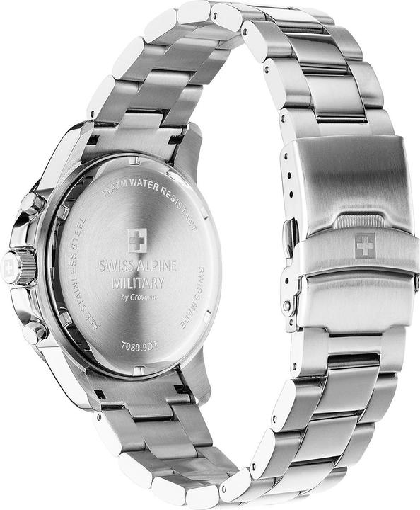 Immagine prodotto Swiss Alpine Military 7089.9131 Cronografo Uomo 44mm 10ATM (Orologio da polso analogico, 44 mm)