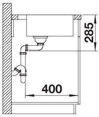 Produktbild Blanco Solis 400-IF/A (Aufsatzspülbecken, 44 cm, 50 cm)