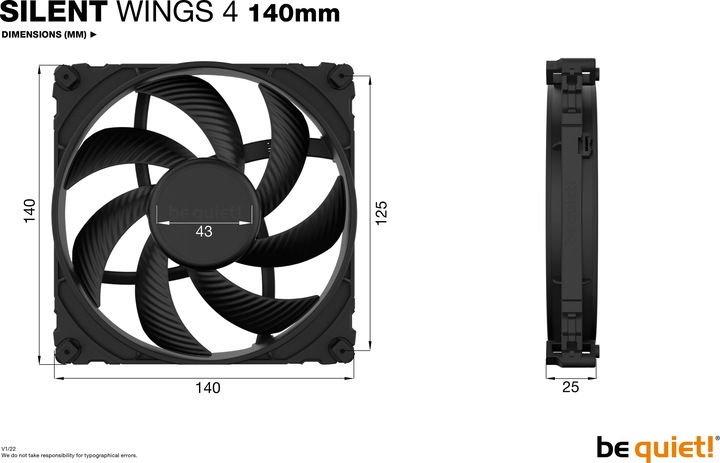 Immagine prodotto be quiet! Silent Wings 4 (140 mm, 1 x)