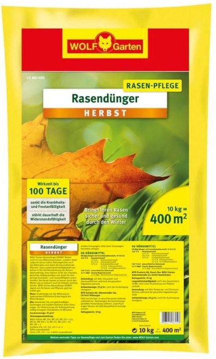 Produktbild Wolf-Garten WOLF Rasen-Herbst-Dünger 10 kg 400 m² (10 kg)