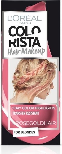 Image du produit L'Oréal Paris Colorista Hair Make Up, Rose, Rose Gold, Féminin, Blond, Brun, Tube, 1 pièce(s) (Or rose)