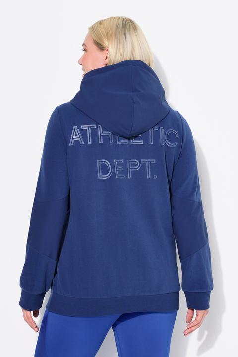 Produktbild Ulla Popken Hoodiejacke, Webeinsätze, Kapuze, 2-Wege-Zipper (42, 44)