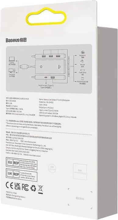 Produktbild Baseus HUB Adapter 4-Port USB-C OS-Lite 25cm (Black) (USB-C, 4 Ports)