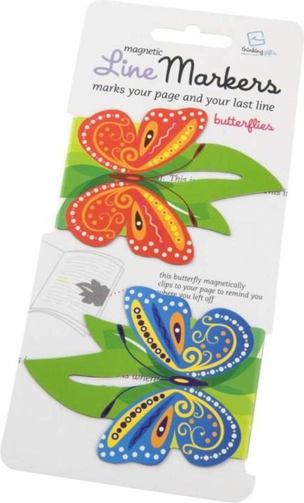 Bookchair Line Markers Butterflies - Magnetische Lesezeichen 2er-Set