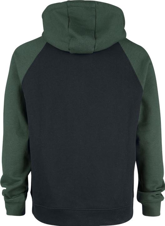 Produktbild RED by EMP Schwarz/grüner Kapuzenpullover mit Raglan-Ärmeln (S)